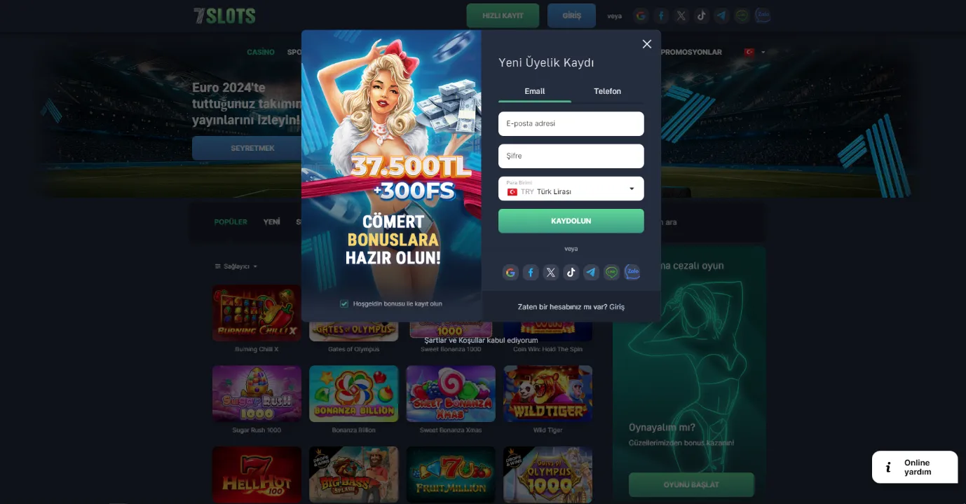 7slots sitesine girin 7slots giriş